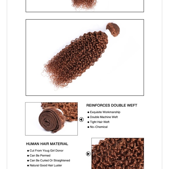 18 inch Color 30 Deep Curly Bundle - Picture 4 of 5